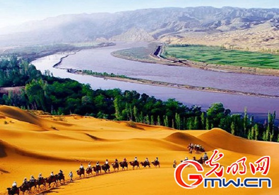 寧夏沙坡頭是國家級沙漠生態自然保護區